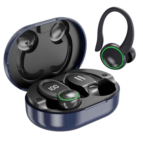 Wireless Earbuds, Bluetooth 5.4 Headphones Sports, 50H Playback Over-Ear buds with ENC Noise Cancelling Mic