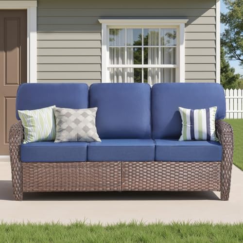 7 Pieces Outdoor Furniture Set with Swivel Chairs