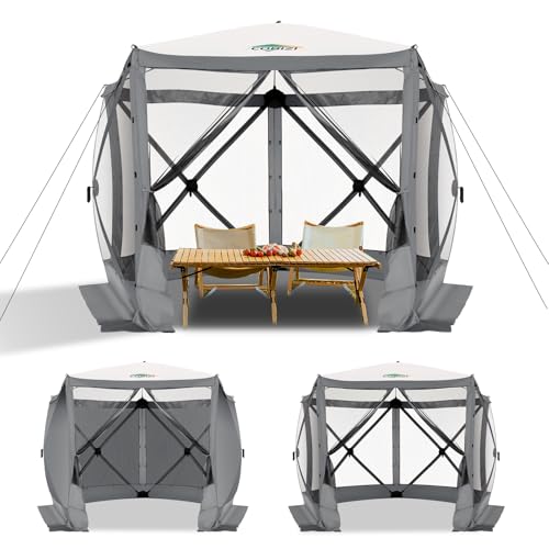 COBIZI 12x12ft Pop up Gazebo Screen Tent Screen House for Camping, Camping Outdoor Screened Gazebo, Canopy Tent