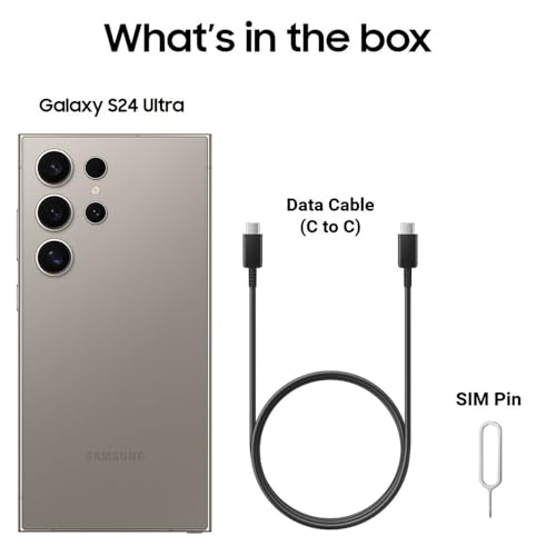 Samsung Galaxy S24 Ultra Cell Phone, 256GB AI Smartphone, Unlocked Android, 200MP, 100x Zoom Cameras, Fast Processor, Long Battery Life