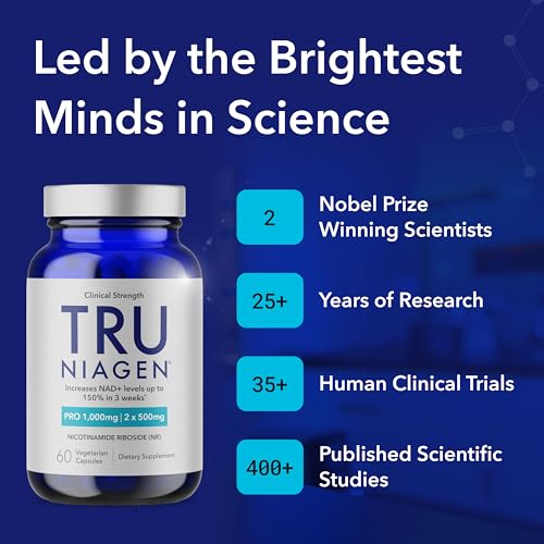 TRU NIAGEN PRO NAD+ Supplement for Anti Aging and Cell Regeneration, 2 x 500mg Patented Niagen