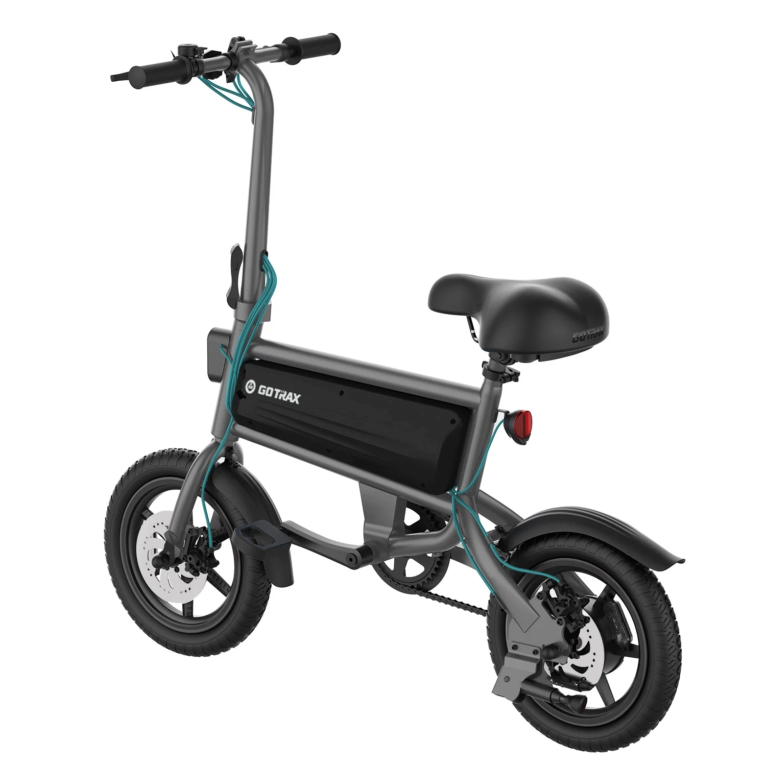 GOTRAX S2 14 Folding Electric Bike for Adults and Teens, 250W 15.5Mph, 15Miles LED Display Mini E-Bike for Commuting