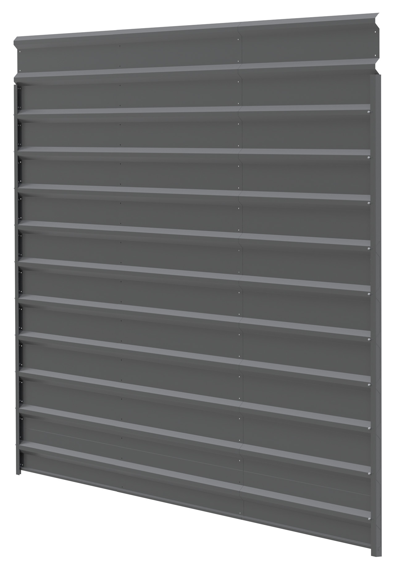 Arrow 15ft. x 9ft. Charcoal One Sided Steel Carport Enclosure