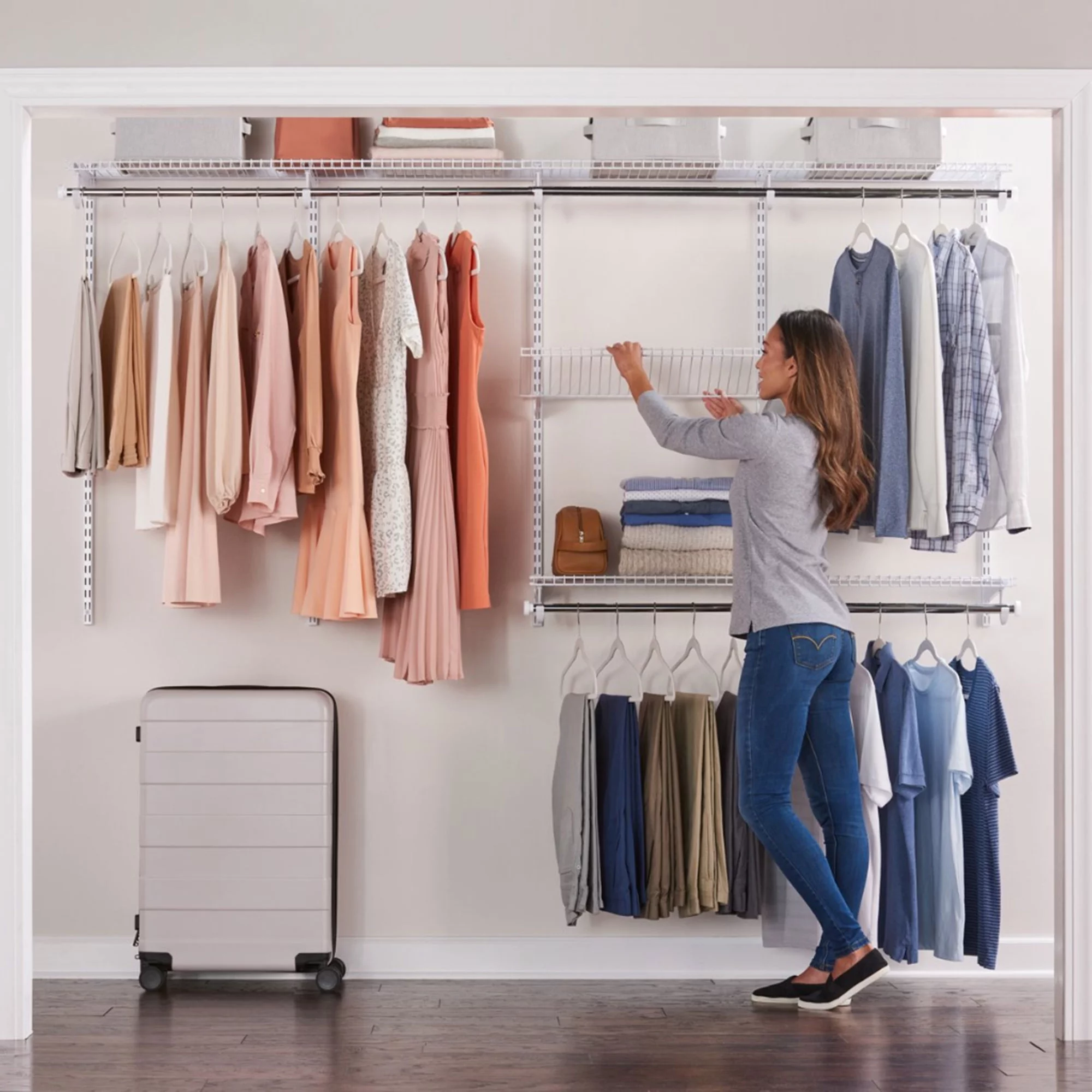 Rubbermaid Configurations White Closet Kit - FG3G5902WHT - Radiant Selections