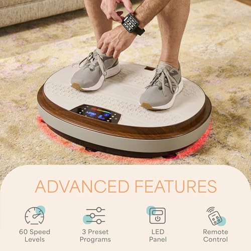 Lifepro Vibration Plate Machines – Full Body Workout, Recovery & Lymphatic Drainage with 4D Motion, Silent Operation, Joint Support