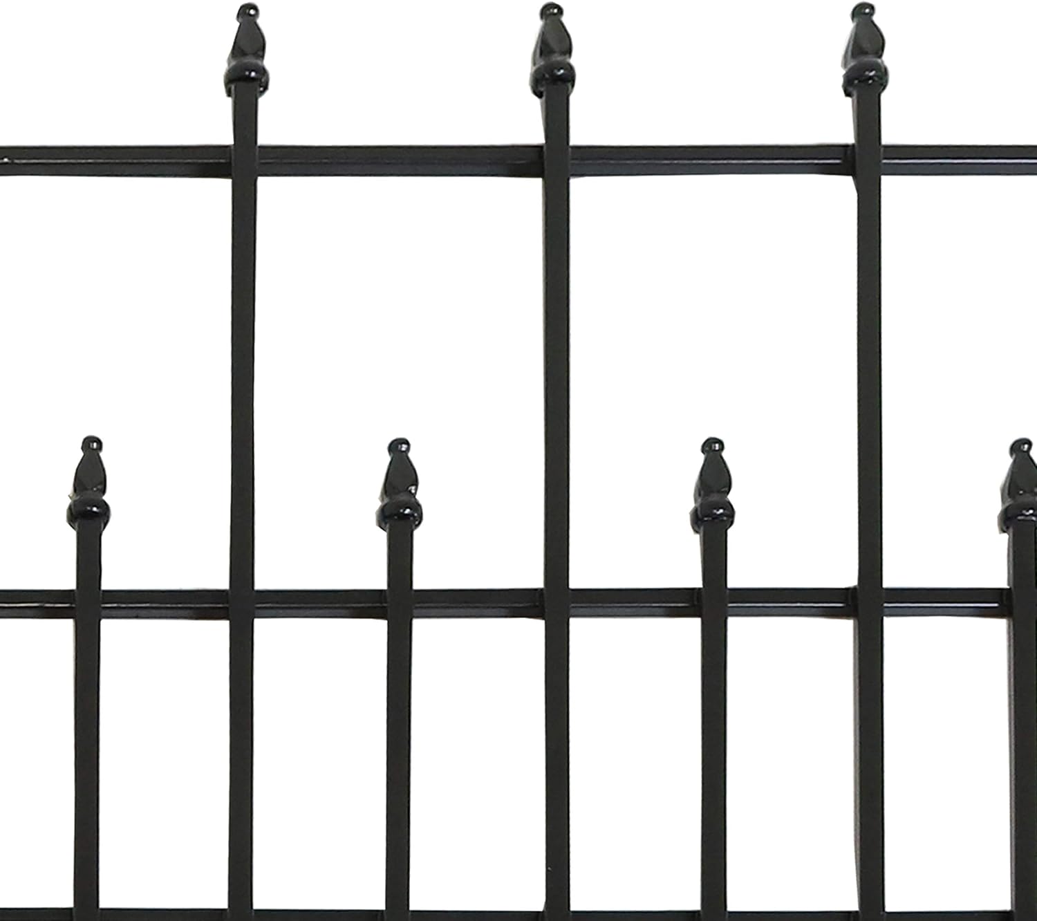 Sunnydaze 5-Piece Cambridge Decorative Metal Garden Fence Panel Set - Steel Border Garden and Landscape Fencing - 24-Inch Wide x 28-Inch Tall Each