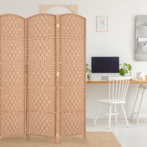 Room Divider, Room Dividers and Folding Privacy Screens, 16in Privacy Screen, 6 Panel Temporary Wall Partitions, 6ft Space Separation Panel Screen