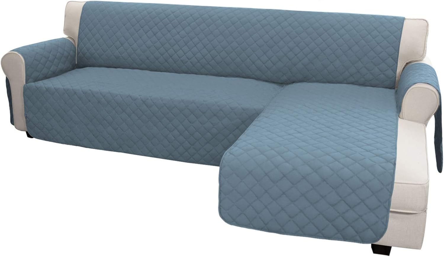 Easy-Going Sofa Slipcover L Shape Sofa Cover Sectional Couch Cover Chaise Lounge Slip Cover Reversible Sofa Cover Furniture Protector Cover for Pets