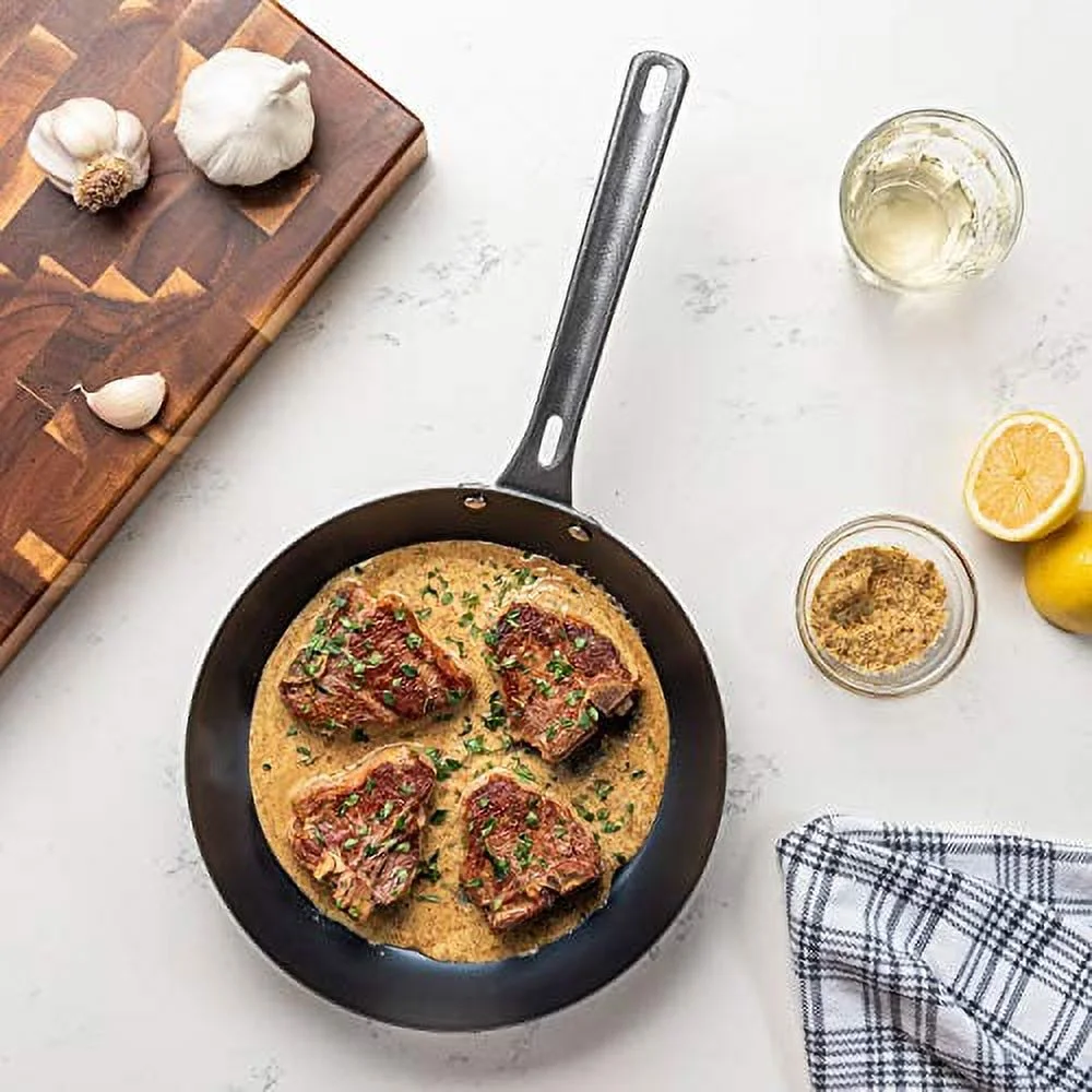 Viking Blue Steel 2 Piece Fry Pan Set, 10-Inch & 12-Inch