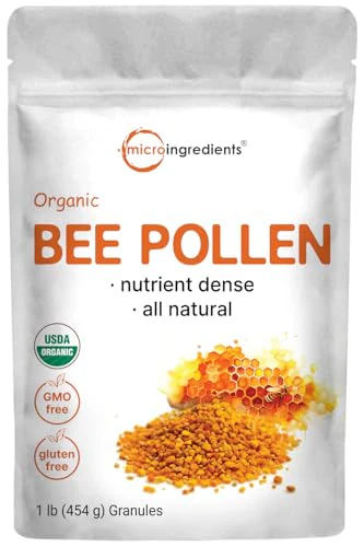 Organic Bee Pollen Granules, 1lb | Pure Fresh Harvest, Natural Superfood, Raw Sweet Flavor | Rich in B Vitamins, Minerals, Protein