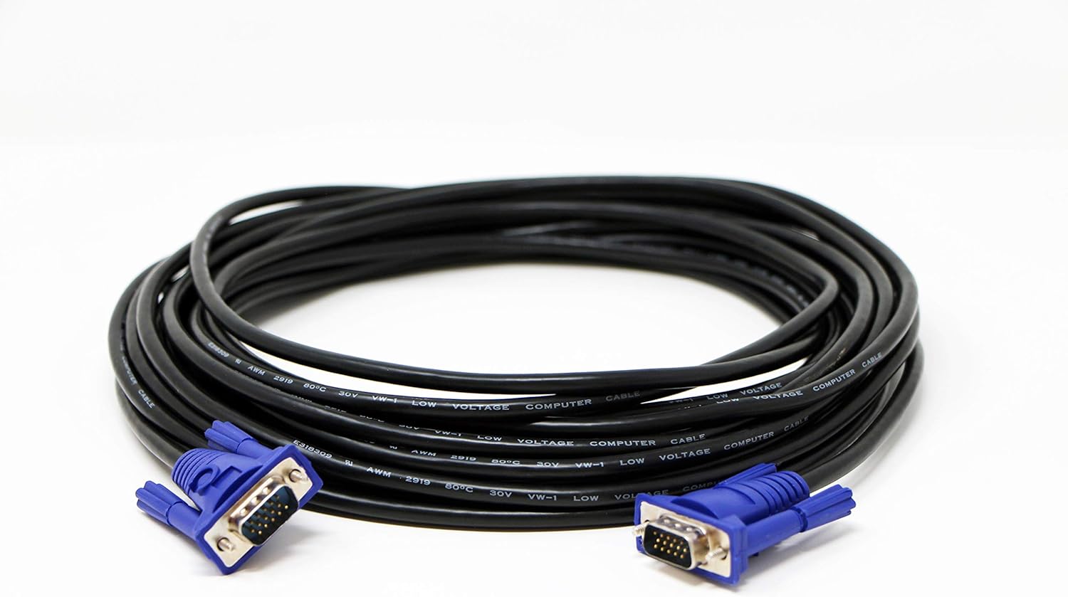 VGA Cable 100ft - Computer/Monitor/Projector/PC/TV Cord 15 PIN Pack of 2