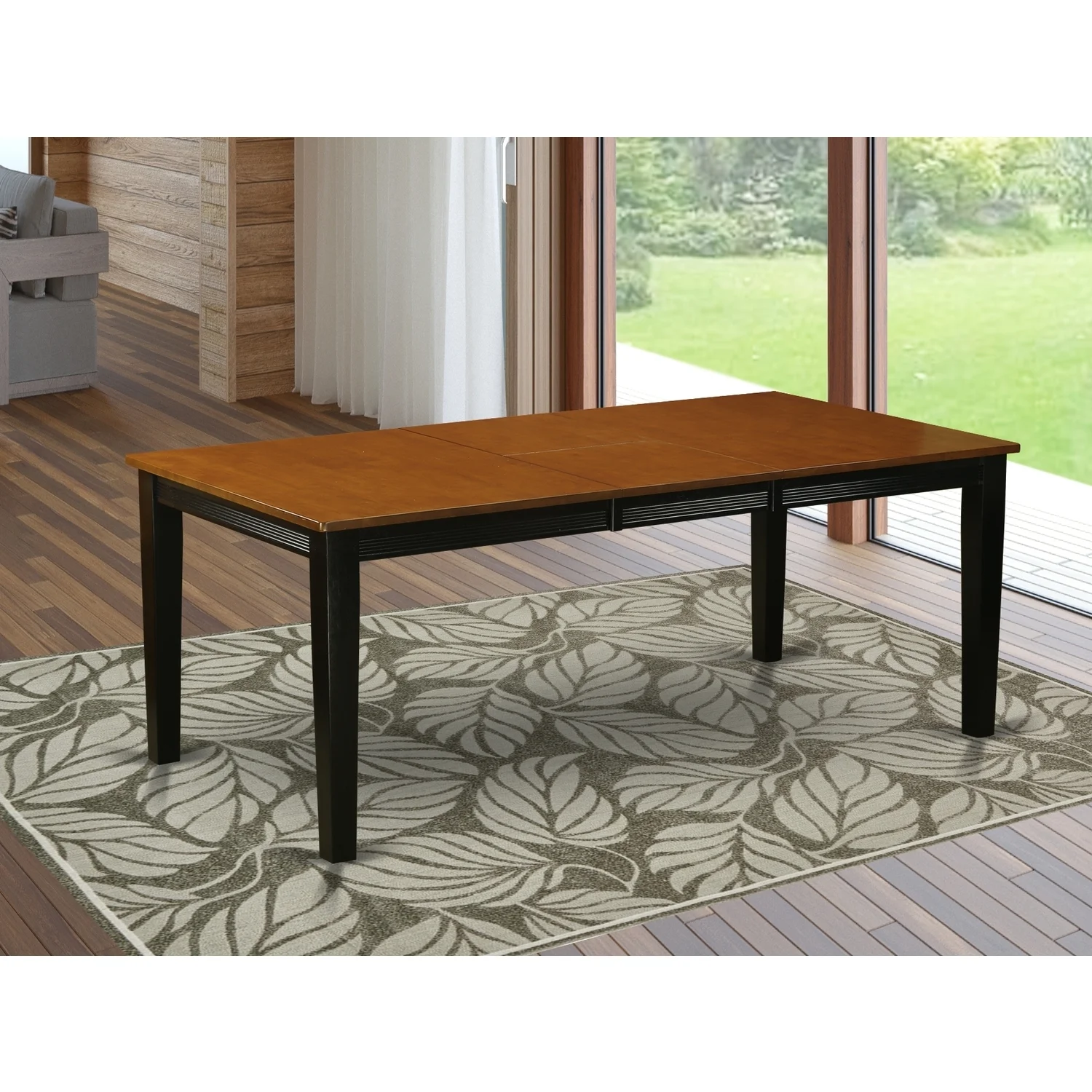 HomeStock Renaissance Revival Rectangular Dining Table 40"X78" In Buttermilk & Cherry Finish