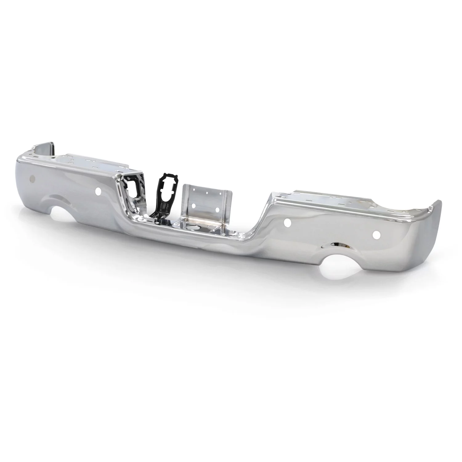 AKKON - Fits 2009-2018 Dodge Ram 1500 19-22 Classic Chrome Rear Bumper Black Step with Dual Exhaust & Rear Parking Assist Sensor