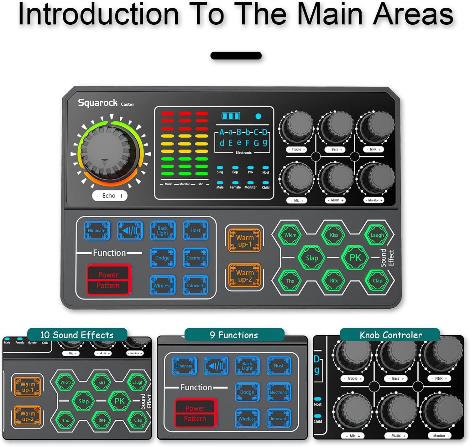 Podcast Equipment Bundle Audio Interface Sound Mixer ALL-IN-ONE with 3.5mm Condenser Microphone Strong Microphone Stand Set for Live Broadcast