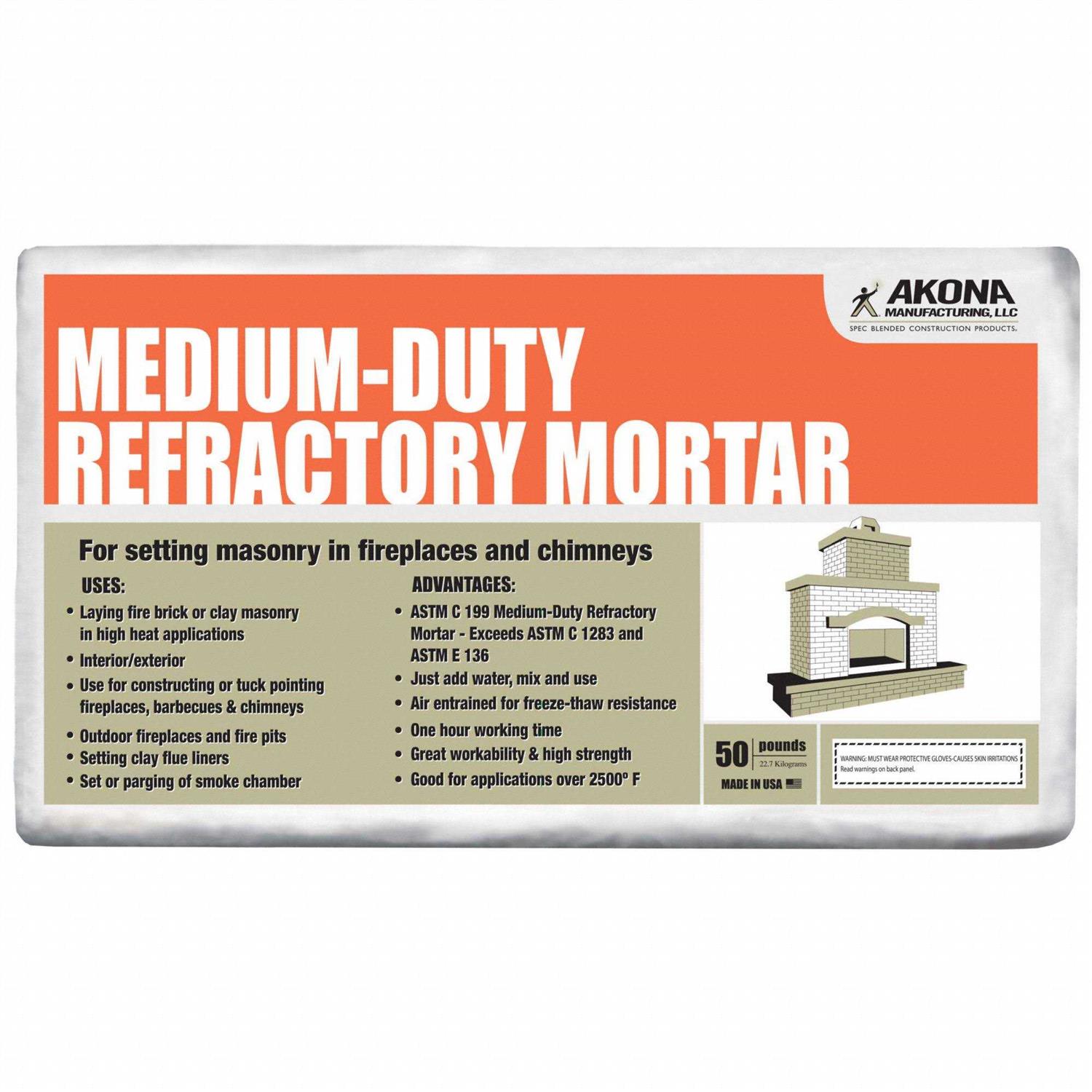 Akona Refractory Mortar,50 lb,Bag 104319 - Shop Hardware Tools Online Store