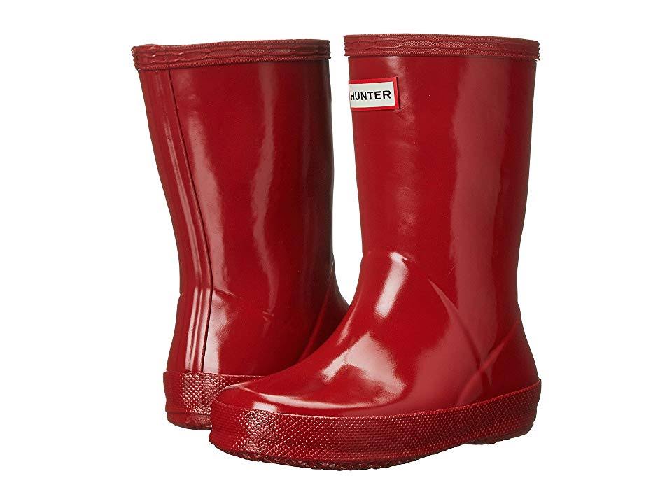 Hunter Original Kids First Classic Gloss Rain Boots - Military Red US 8