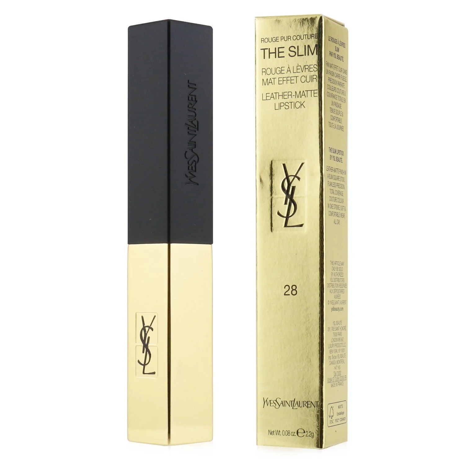 Yves Saint Laurent Rouge Pur Couture The Slim Leather Matte Lipstick - # 32 Rouge Rage  2.2g/0.08oz