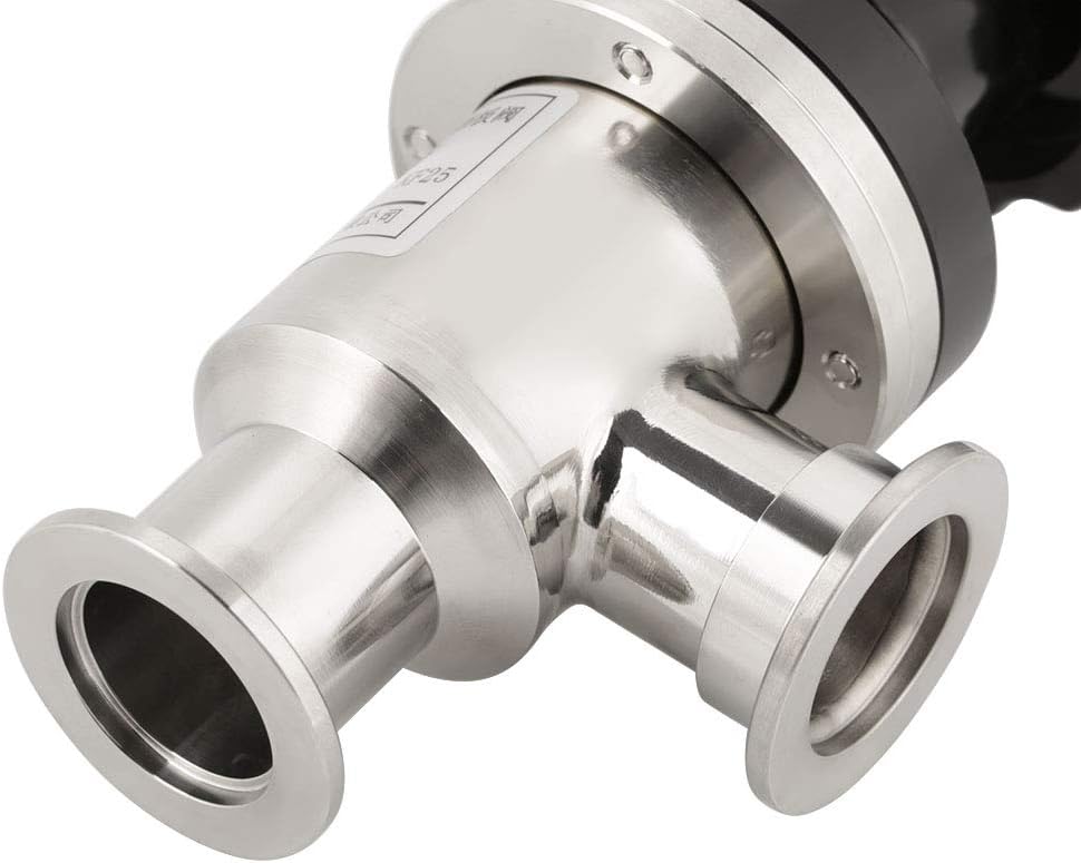 Bellow Isolation Valve, KF25 304 Stainless Steel High Vacuum Manual Right Angle Valve Fit For Semiconductor Solar Energy Metallurgy