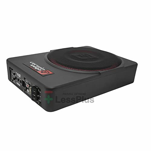 Cerwin Vega VPAS10V2 10" 550W Max / 200W RMS Low Profile Active Powered Subwoofer with Built in Amplifier Module for Working with All Vehicles