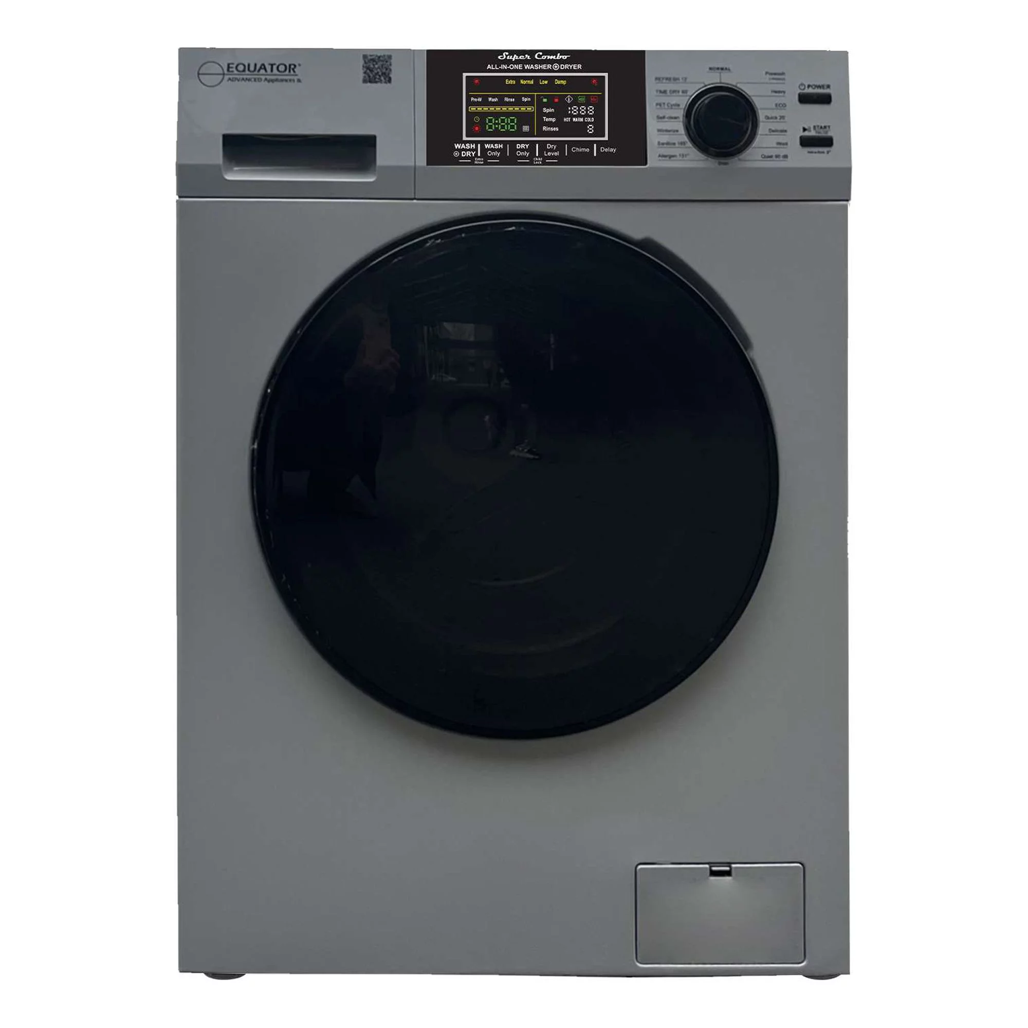 Equator Fully Built-in All-in-One Combo Washer-Dryer Ventless 1.62 cf/15lbs 110V White
