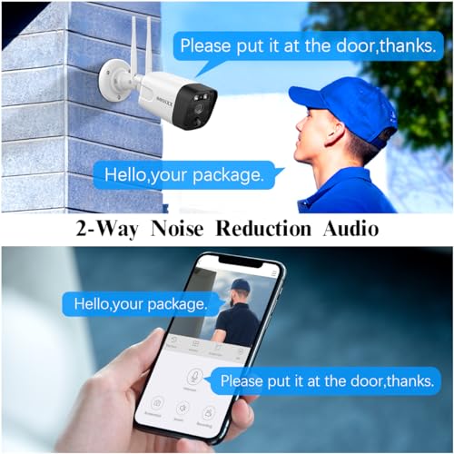 2-Way Audio & PIR Detection Dual Antennas Outdoor Wireless Security Camera System 5.5MP Wi-Fi Video Surveillance DVR System