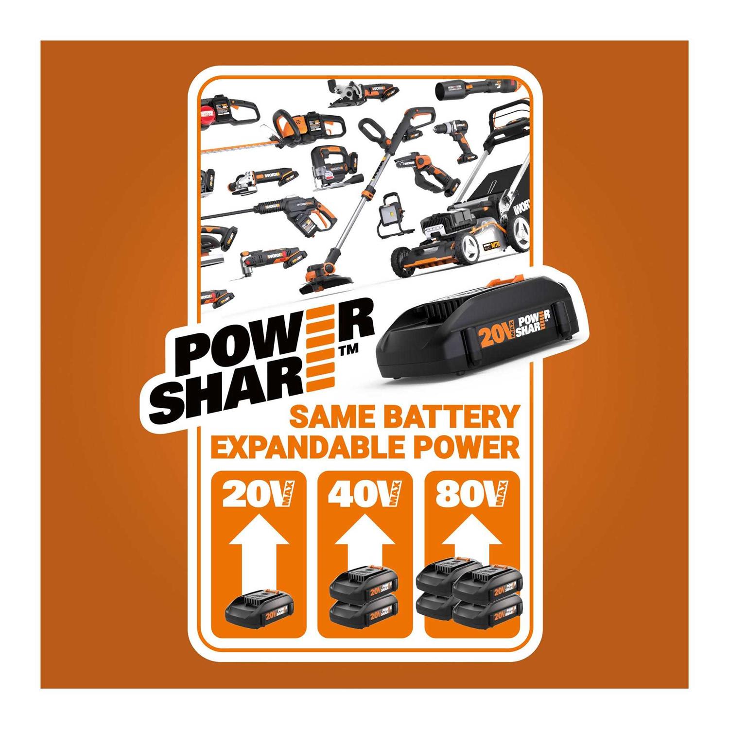 Worx WX092L.9 20V Power Share Portable Air Pump Inflator - Sports Supplies Online Store