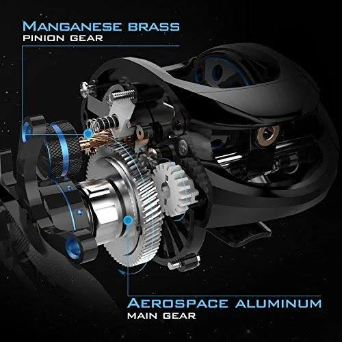 KastKing New Assassin Carbon Baitcasting Reel, Only 5.7 oz, 16.5 lb Carbon Fiber Drag, 11+1 BB, Dual Brakes, Our Lightest BAITCA