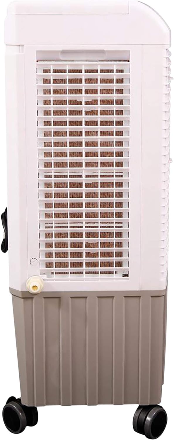 Hessaire MC26A Portable Evaporative Cooler, Humidifier, 2100 Cubic FPM, Cools 700 Sq. Ft., 2.5 GPH, White. For Garages, Shops, Patios, Pools