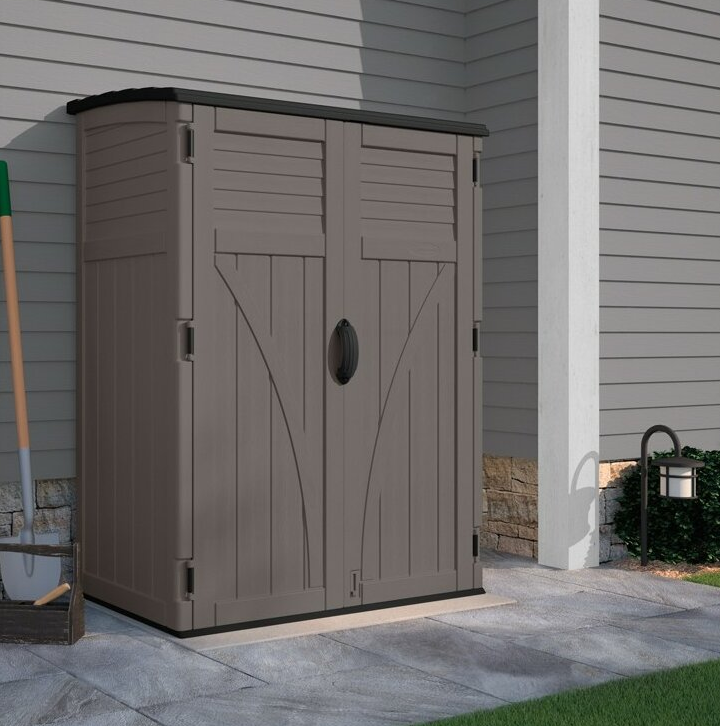 Outdoor 4 ft. W x 2 ft. D Plastic Vertical Tool Shed