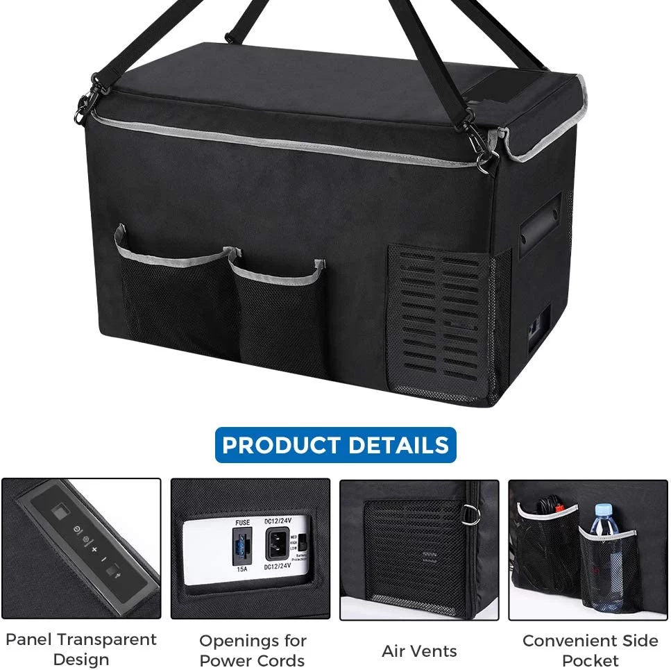 JOYTUTUS 25L Portable Car Refrigerator 26 Quart Cooler Compact RV Fridge 12/24V DC Cord and 110V AC Electric Freezer Compressor for Driving Travel