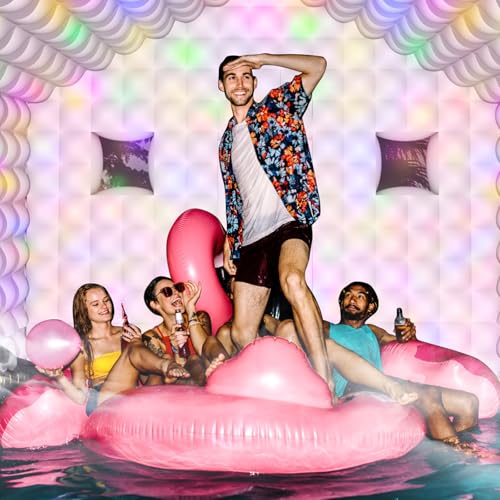 Inflatable Nightclub 20x16.5x12 Ft, Large White Inflatable Party Club Tent for Adults Birthday Backyard Wedding Rental, 2 Doors and Logo Area