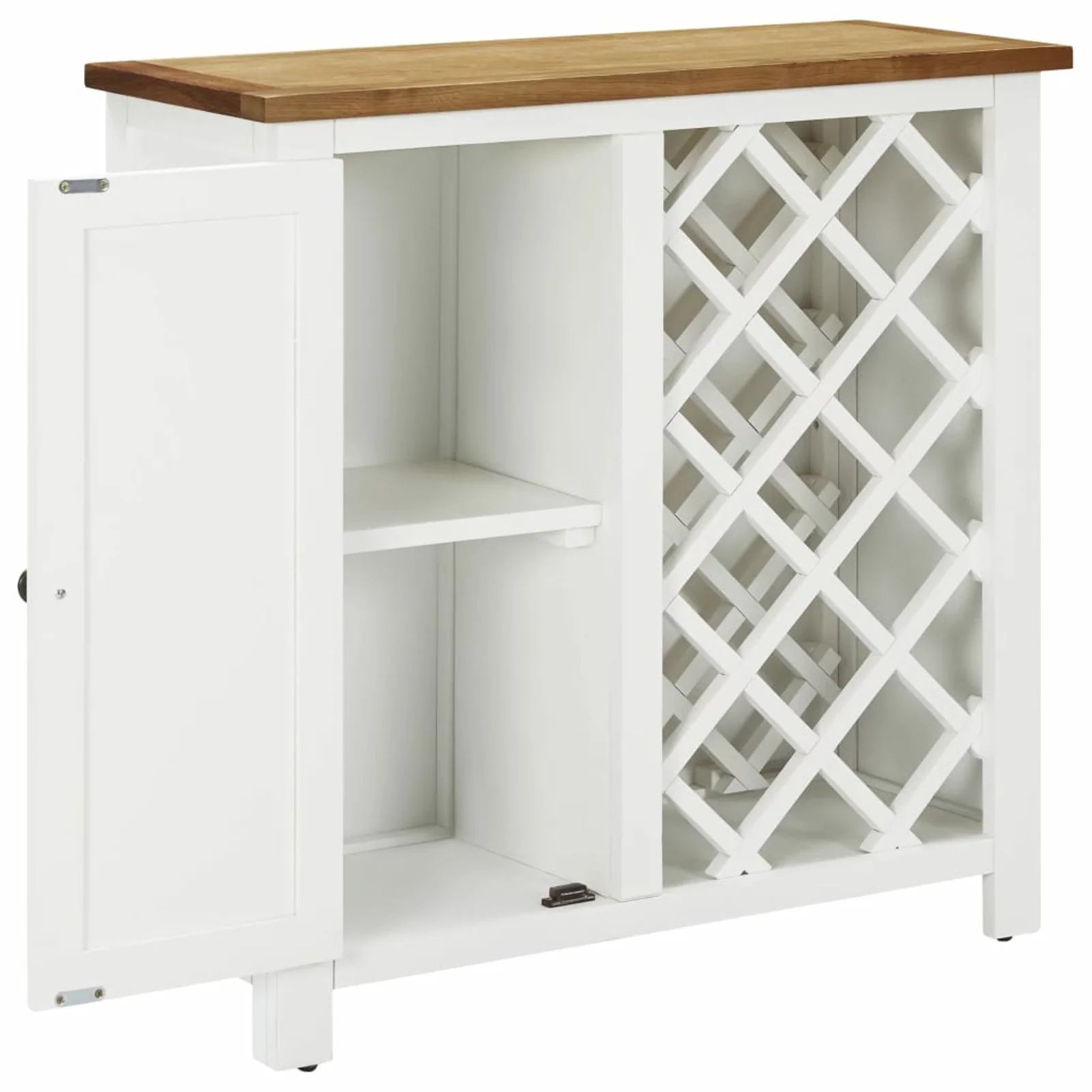 Cabinet 31.5"x12.6"x31.5" Solid Oak Wood