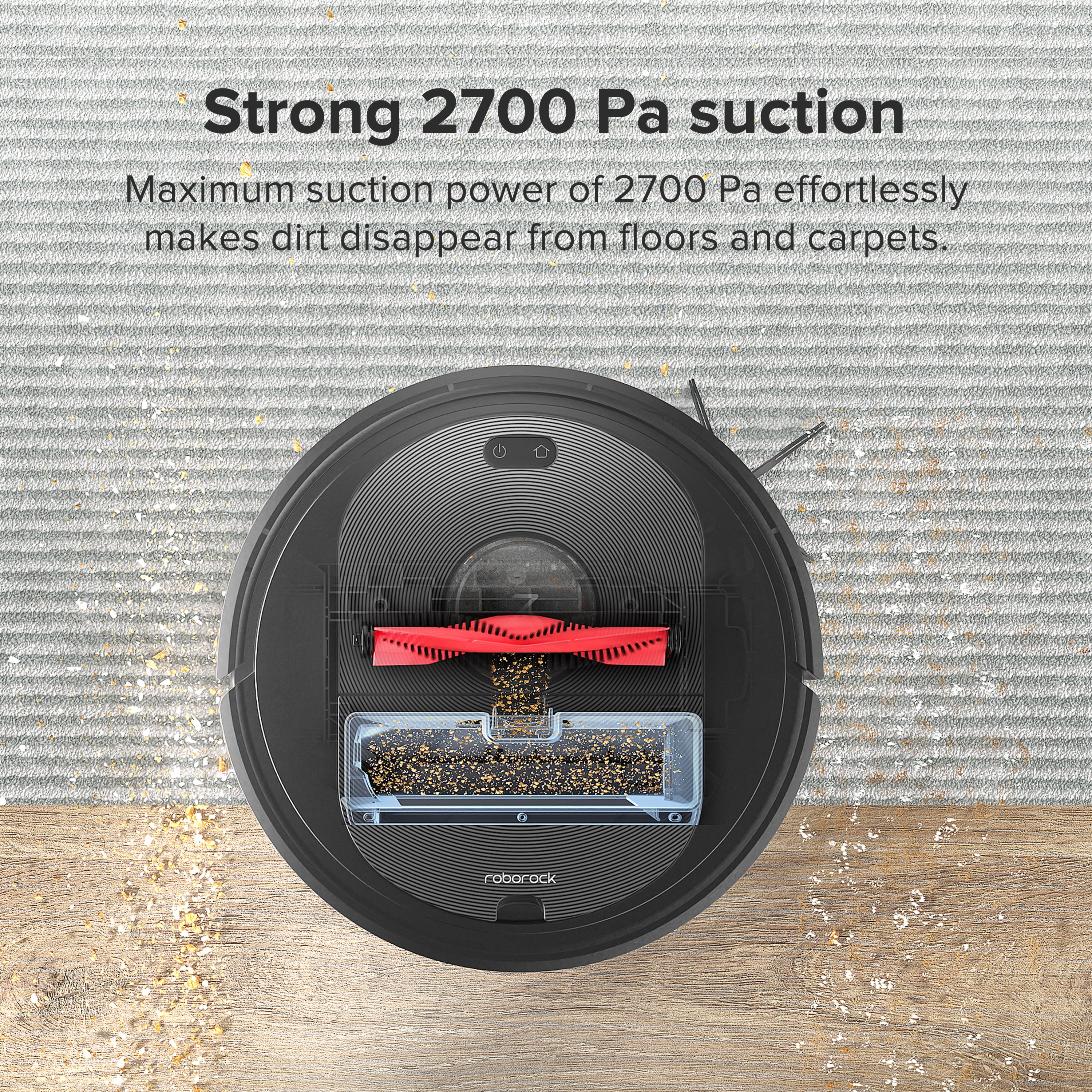 Roborock® Q5 Robot Vacuum Cleaner, 2700 Pa Suction Power, with App Control, Multisurface, Ideal for Carpets and Pet Hair