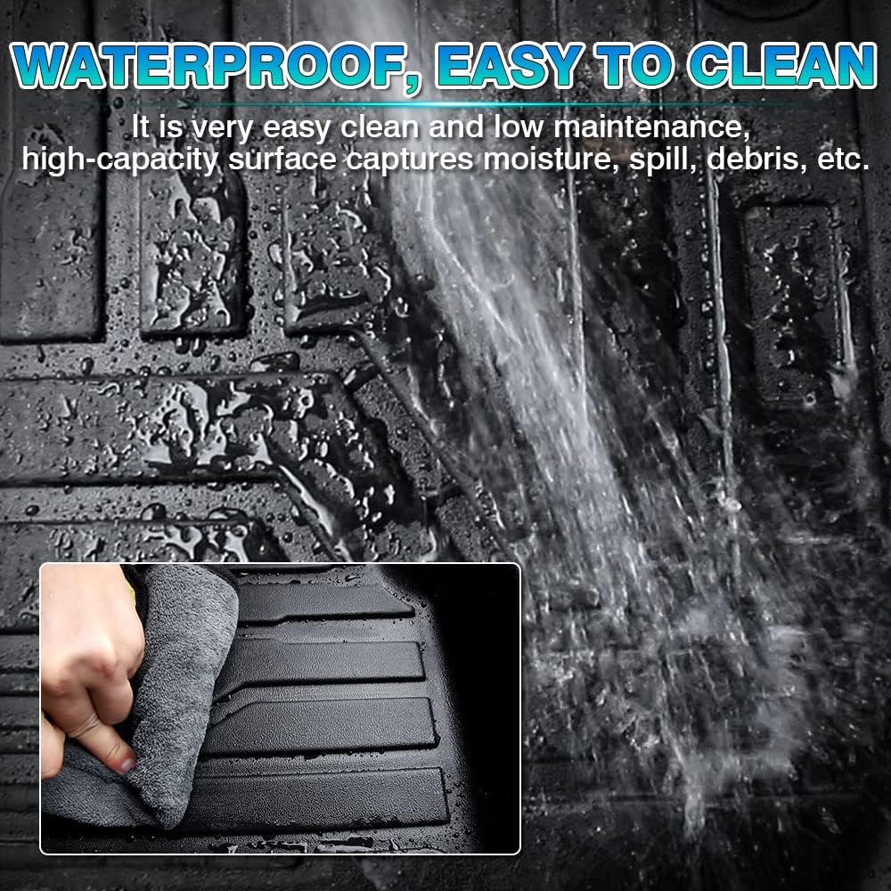 T TGBROS Custom Fit for Car Floor Mats Ford Mustang Mach E 2021 2022 Mach-E (NOT for Ford Mustang) All-Weather Floor Mat Liners Front & Rear Row Full