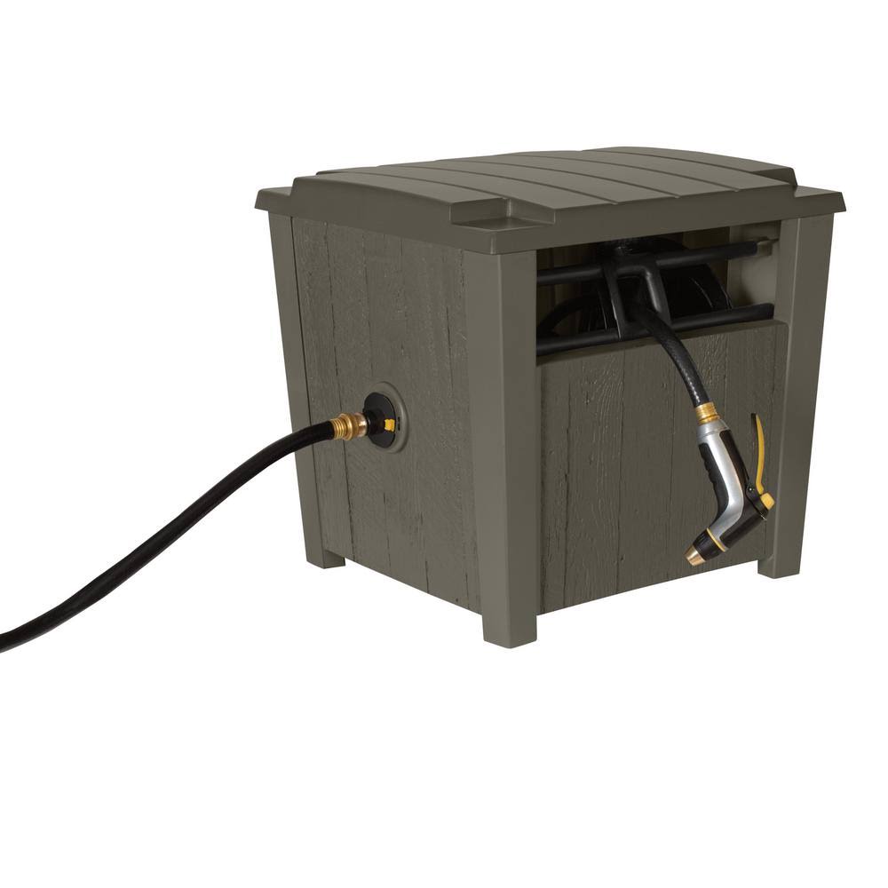Suncast Farmhouse Hideaway Hose Reel Box