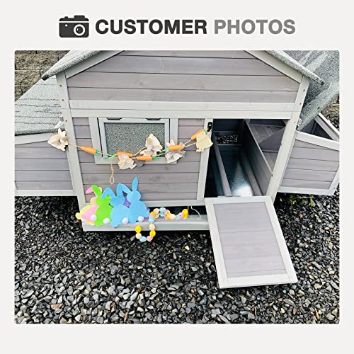 Large Chicken Coop - Unique Folding Design for Easy to Set Up - Chicken House for Outdoor with Two Nesting Box, Leakproof Pull-on Tray