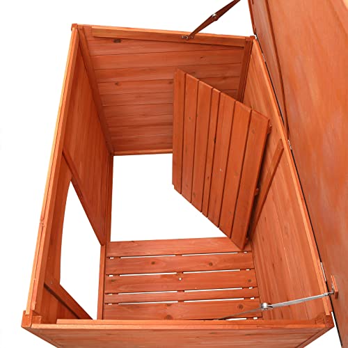 Dog House,Wooden Dog Kennel,45in Outdoor Wood Dog House,Weatherproof Dog House for Outdoor Indoor,No Tools Required for Assembly
