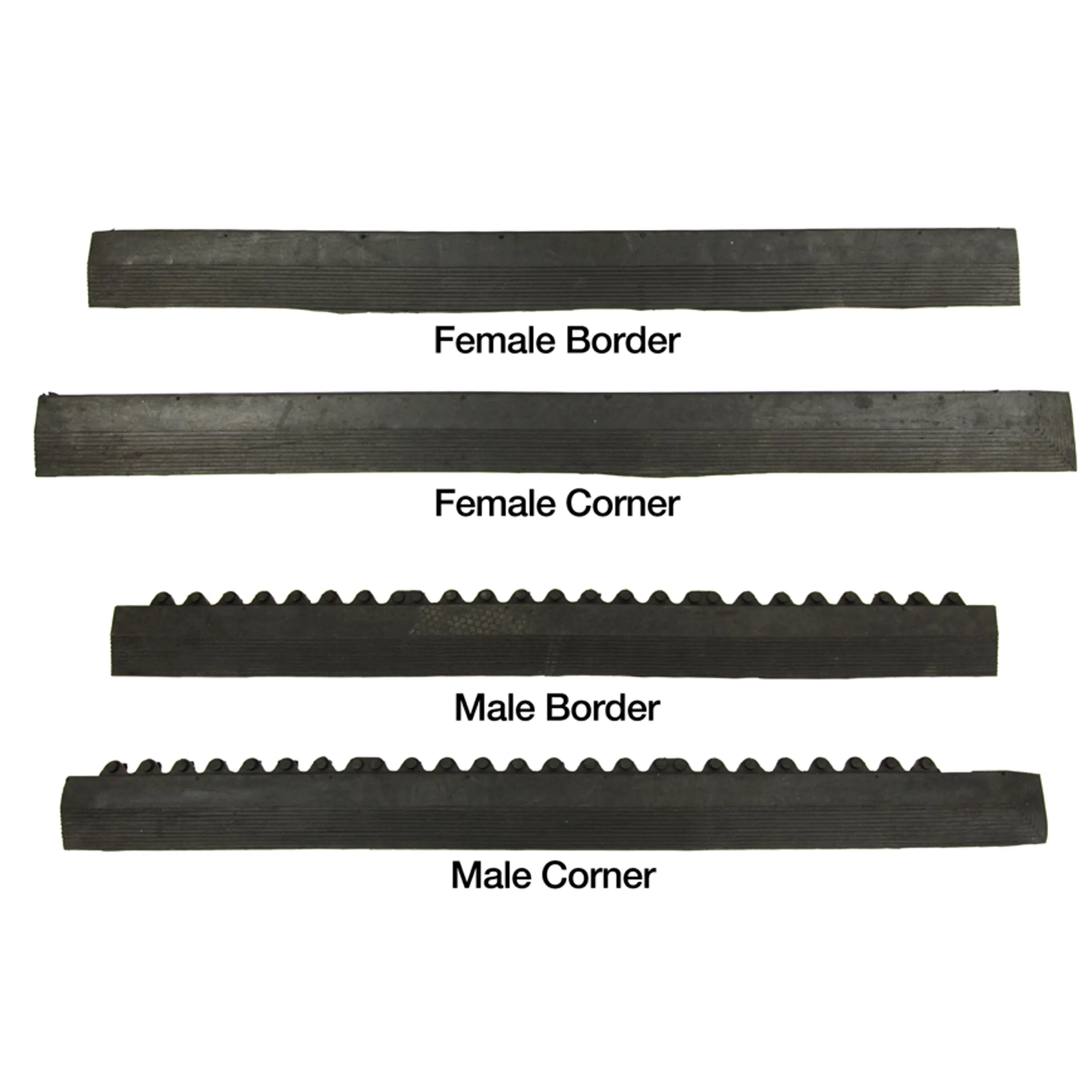 FlooringInc (5/8") Thick Evolution Rubber Floor Tiles - Equipment Mats, Gym Flooring and Utility, Black - Curated Treasures Market