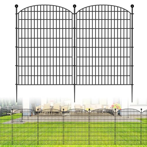 10 Panels No Dig Decorative Garden Fence - 40 in (H) x 23.6 ft (L)