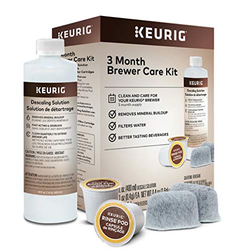 Keurig® K-Supreme Plus SMART Single Serve K-Cup Pod Coffee Maker (Black) 3-Month Brewer Maintenance Kit