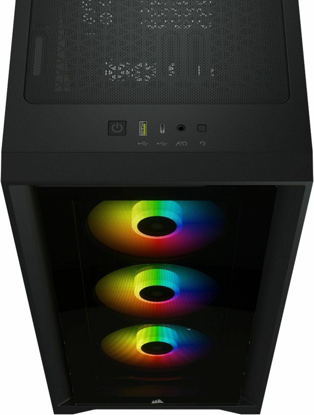 Corsair iCUE 4000X RGB Tempered Glass Mid-Tower ATX Case - Black