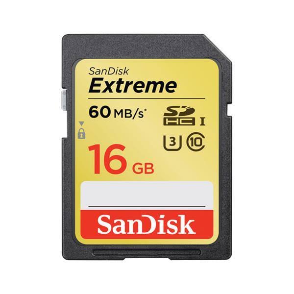 SanDisk 16GB Class 10 Extreme UHS-I U 3 Sdhc Memory Card, 2 Pack #SDSDXN2016GG46