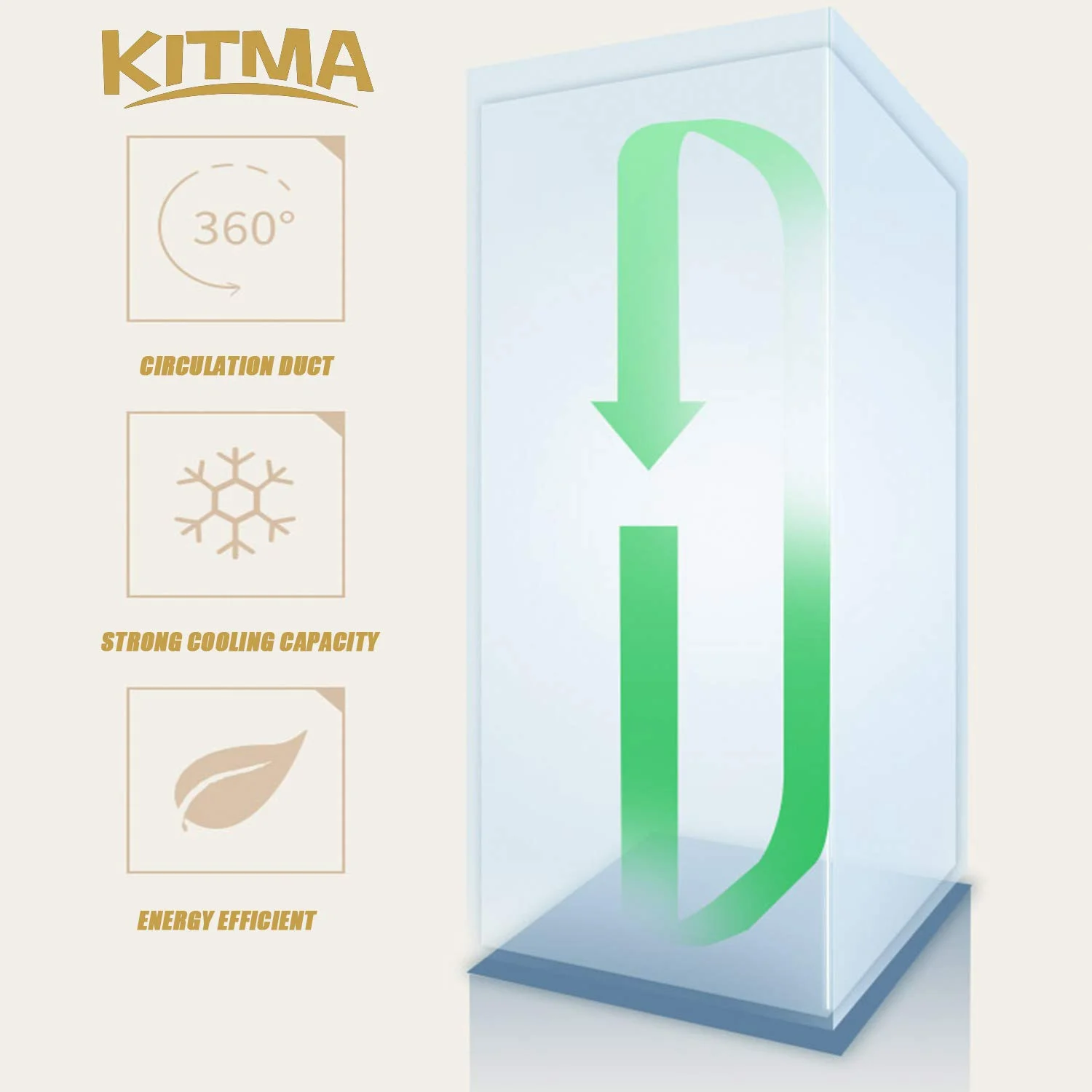 Single Glass Door Merchandiser Freezer - KITMA 19.1 Cu.Ft Merchandiser Display Case with LED Lighting for Restaurants, 0°F - 8°F