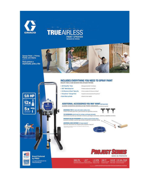 Graco Magnum 262805 X7 Cart Airless Paint Sprayer, Gray