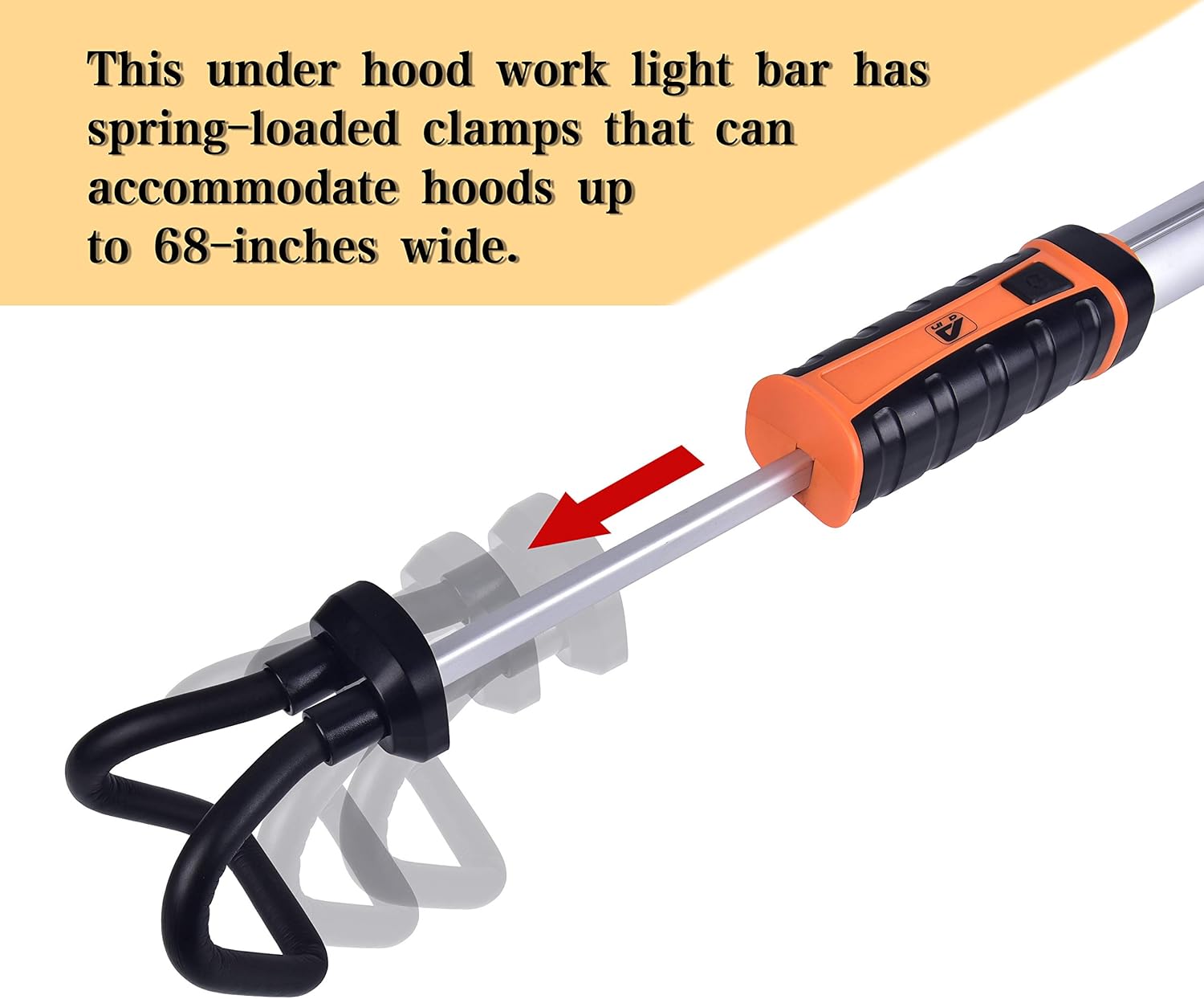 Aain&reg; Rechargeable Underhood Work Light, Folding LED Work Light With Hook,Professional Under Hood Working Light For Mechanical