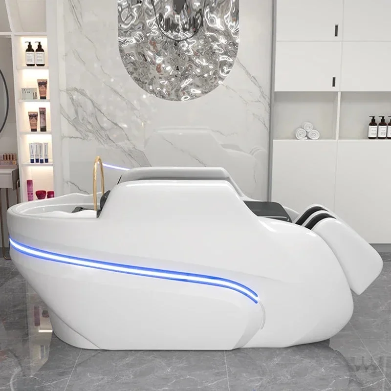 Luxury Hair Salon Chair Barber Shop Stylist Beauty Sink Shampoo Head Spa Bed Haircutting Cabeceiras Salon Equipment LJ50SC - Curated Treasures Market