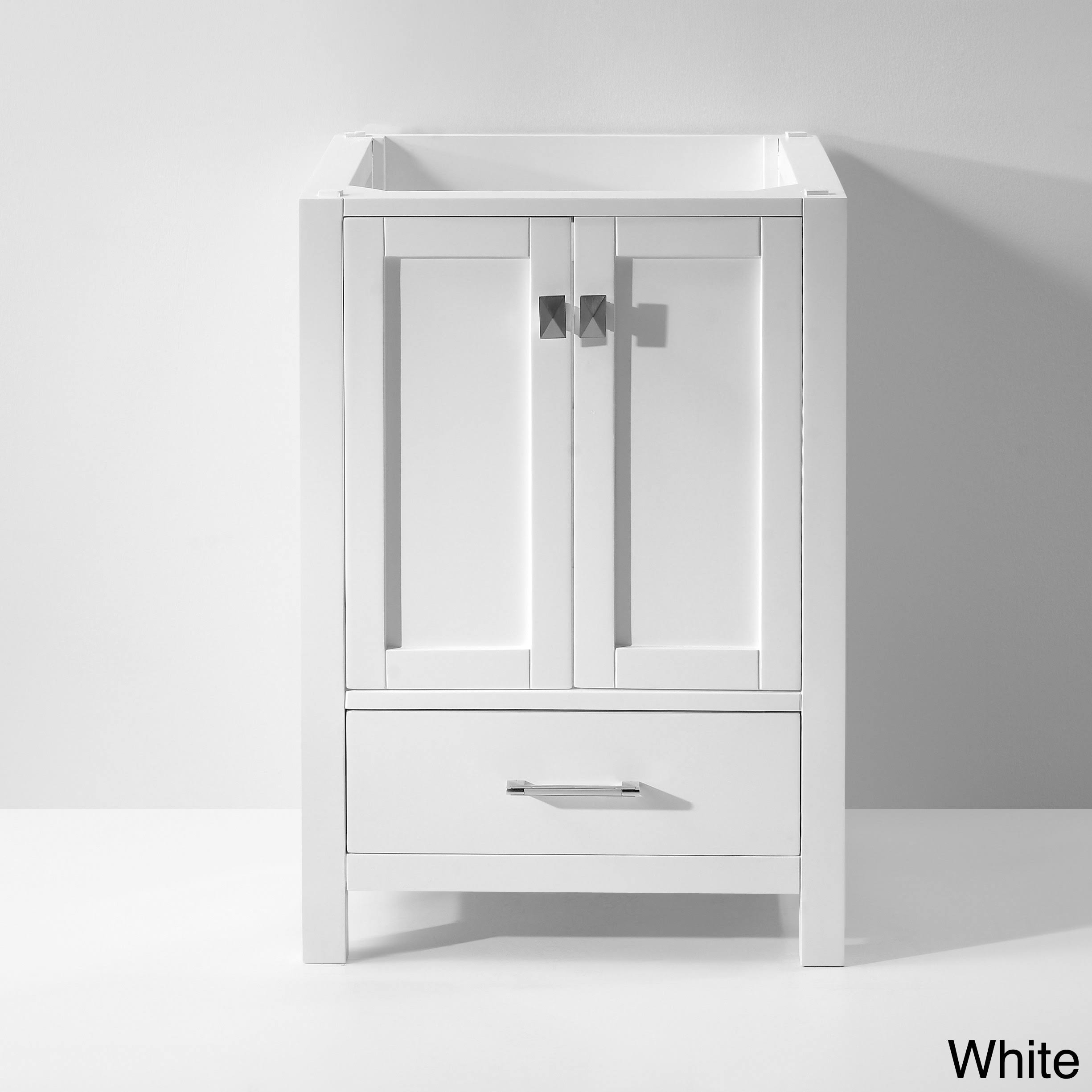 Virtu USA Caroline Avenue 24x22 Single Bathroom Cabinet in White