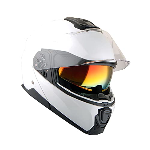 Martian Motorcycle Modular Full Face Helmet Flip up Dual Visor Sun Shield: HG362 Matt Black