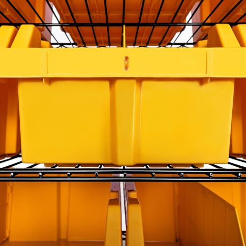 Seville Classics Heavy Duty NSF Bin Rack Solid Steel Wire Shelving Storage Unit, Patented Organizer for Garage, Warehouse, Office, Restaurant