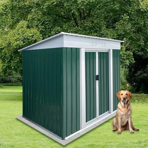 Aidek Outdoor Storage Shed, 5x3 FT Metal Garden Shed with Lockable Sliding Door & Vents